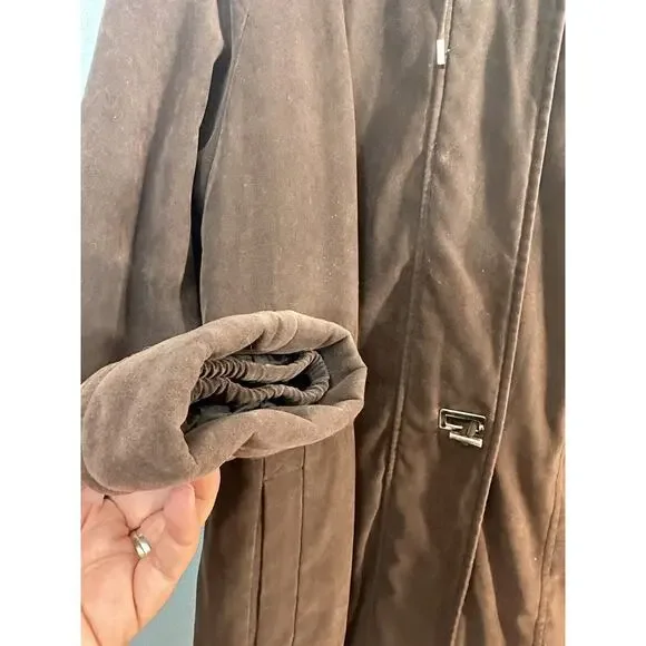 Fleet Street Womens Large Brown Hooded Heavy Jacket - Read - Picture 2 of 10